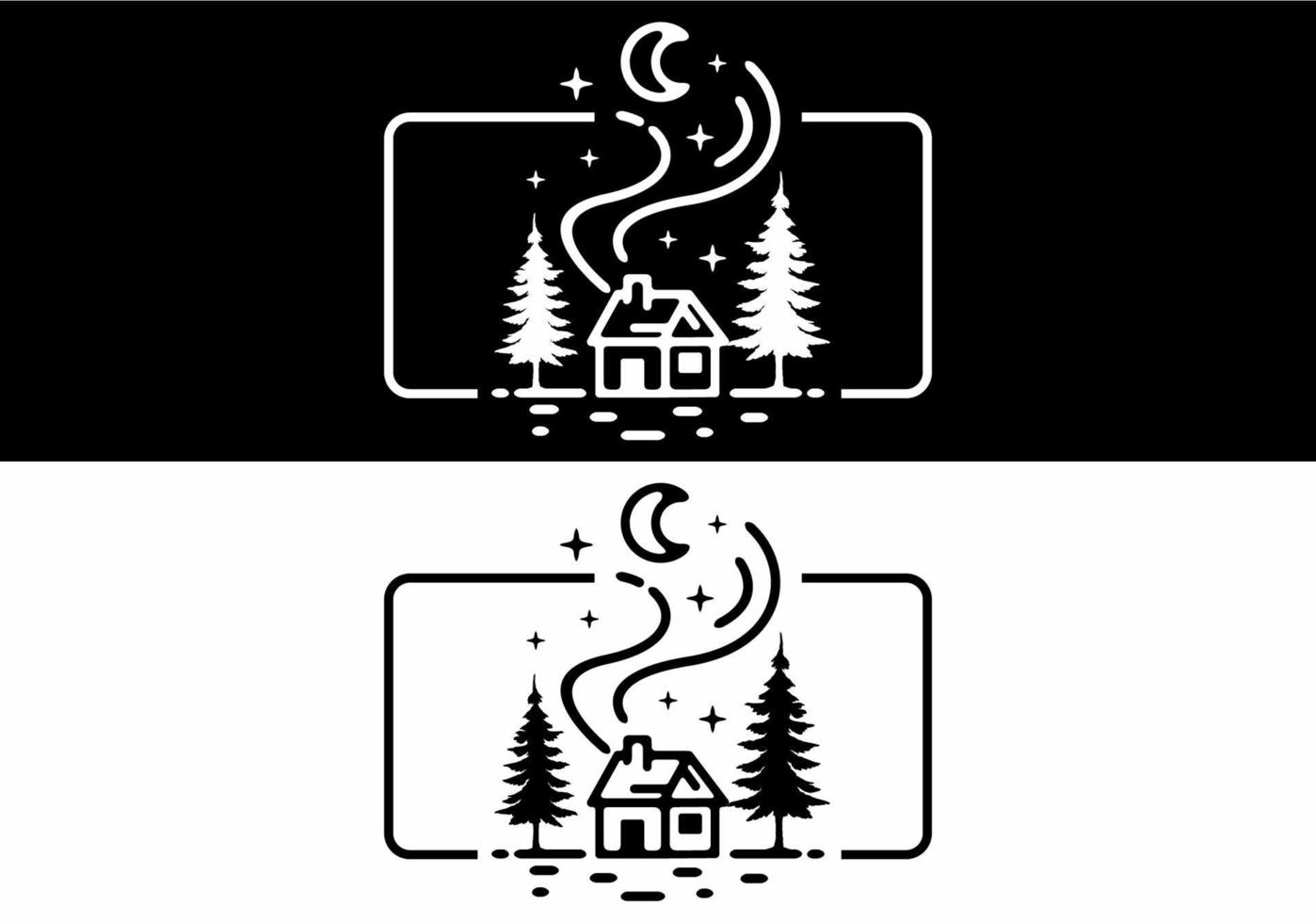 House line art illustration graphic vector