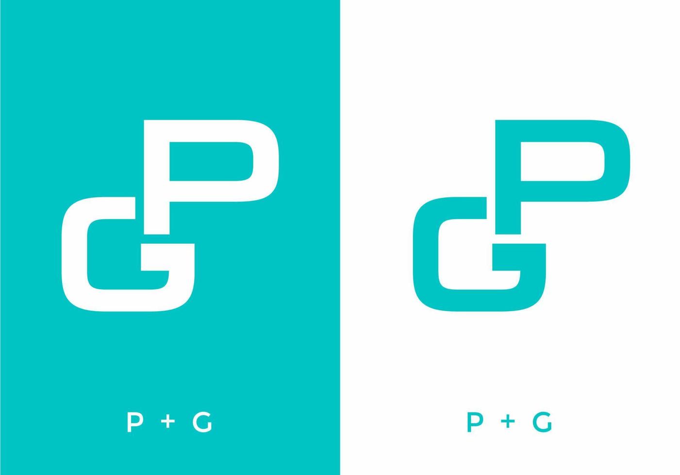Aqua color of PG initial letter vector