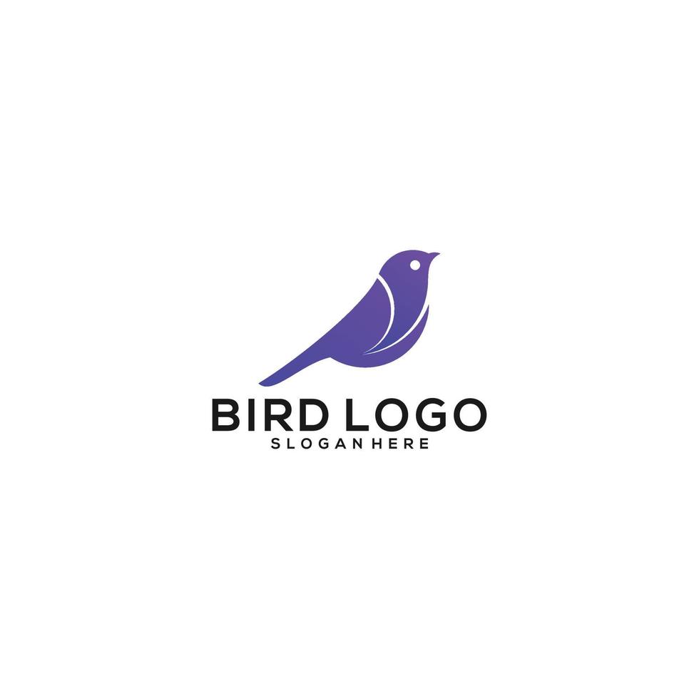 plantilla de logotipo de pájaro en fondo blanco vector