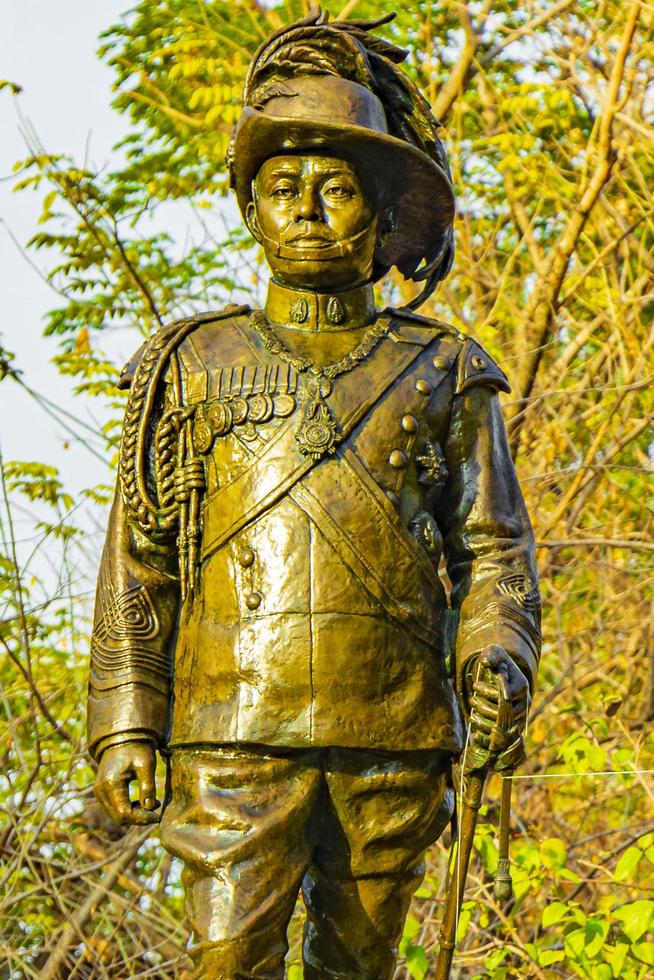 Bangkok Thailand 10. January 2020 Green historic human sculpture statue natural park in Bangkok Thailand. photo