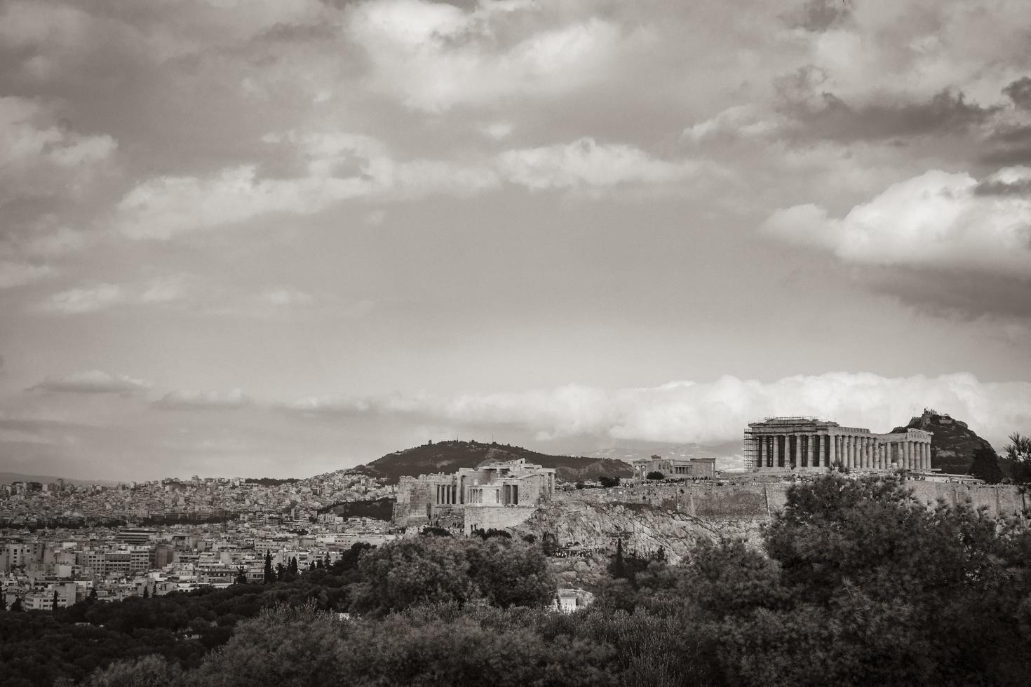 Athens Greece 04. October 2018 Acropolis of Athens ruins Parthenon Greeces capital Athens in Greece. photo
