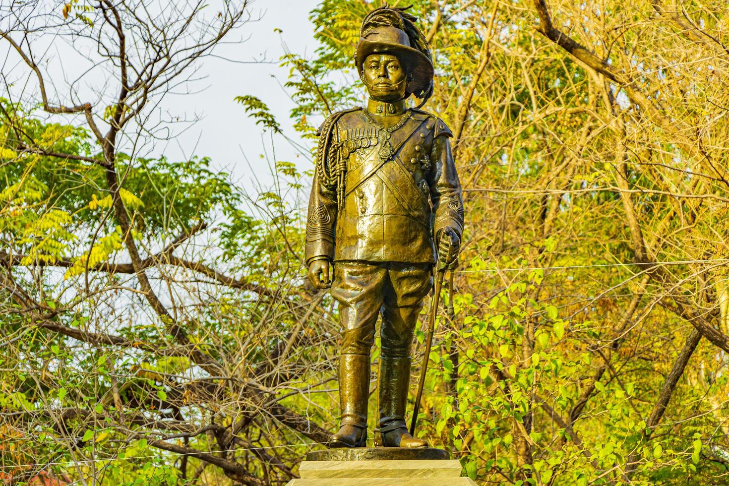 Bangkok Thailand 10. January 2020 Green historic human sculpture statue natural park in Bangkok Thailand. photo