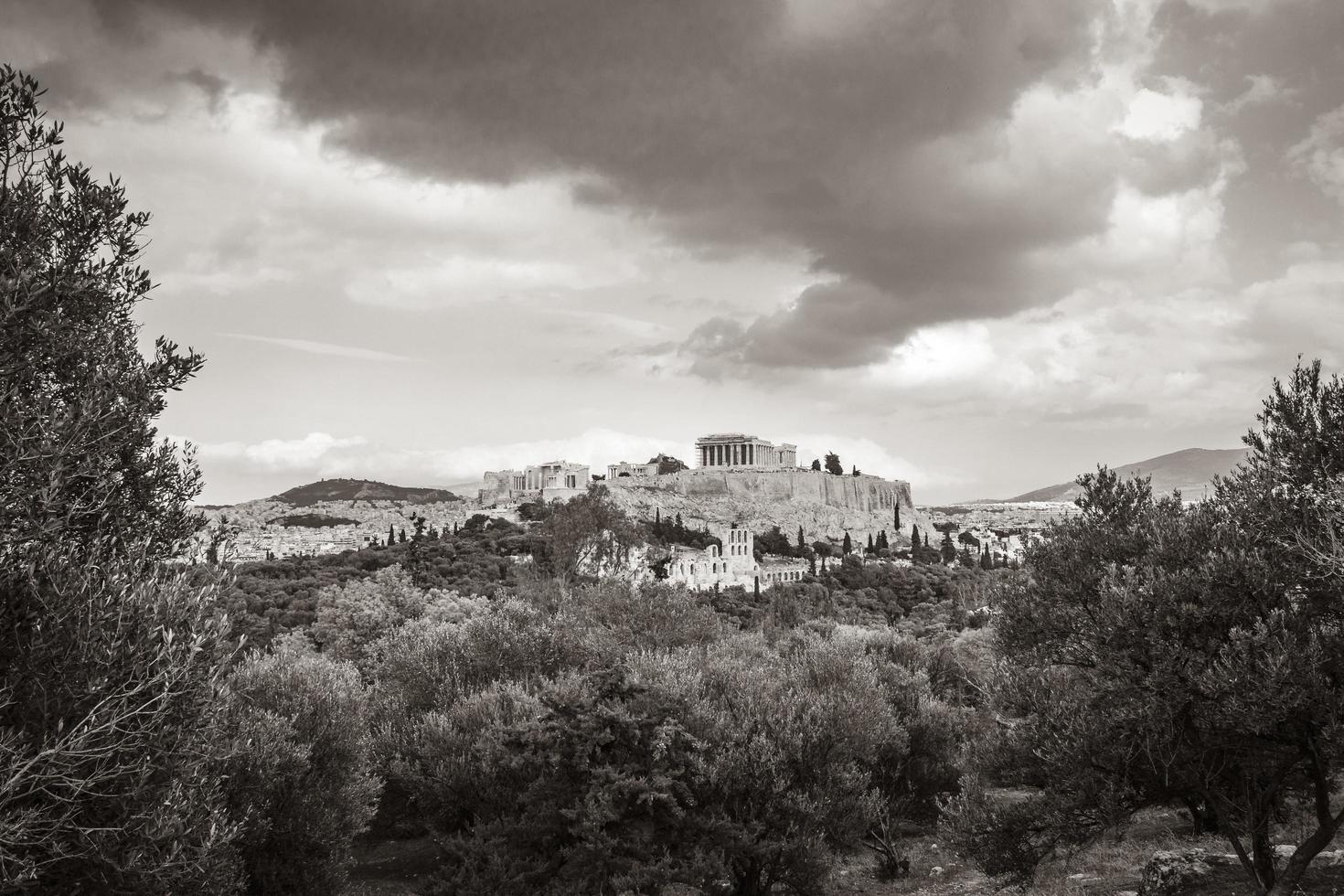Acropolis of Athens ruins Parthenon Greeces capital Athens in Greece. photo