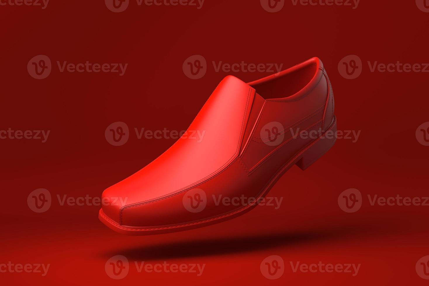 Red shoe floating in red background. minimal concept idea creative. 3D render. photo