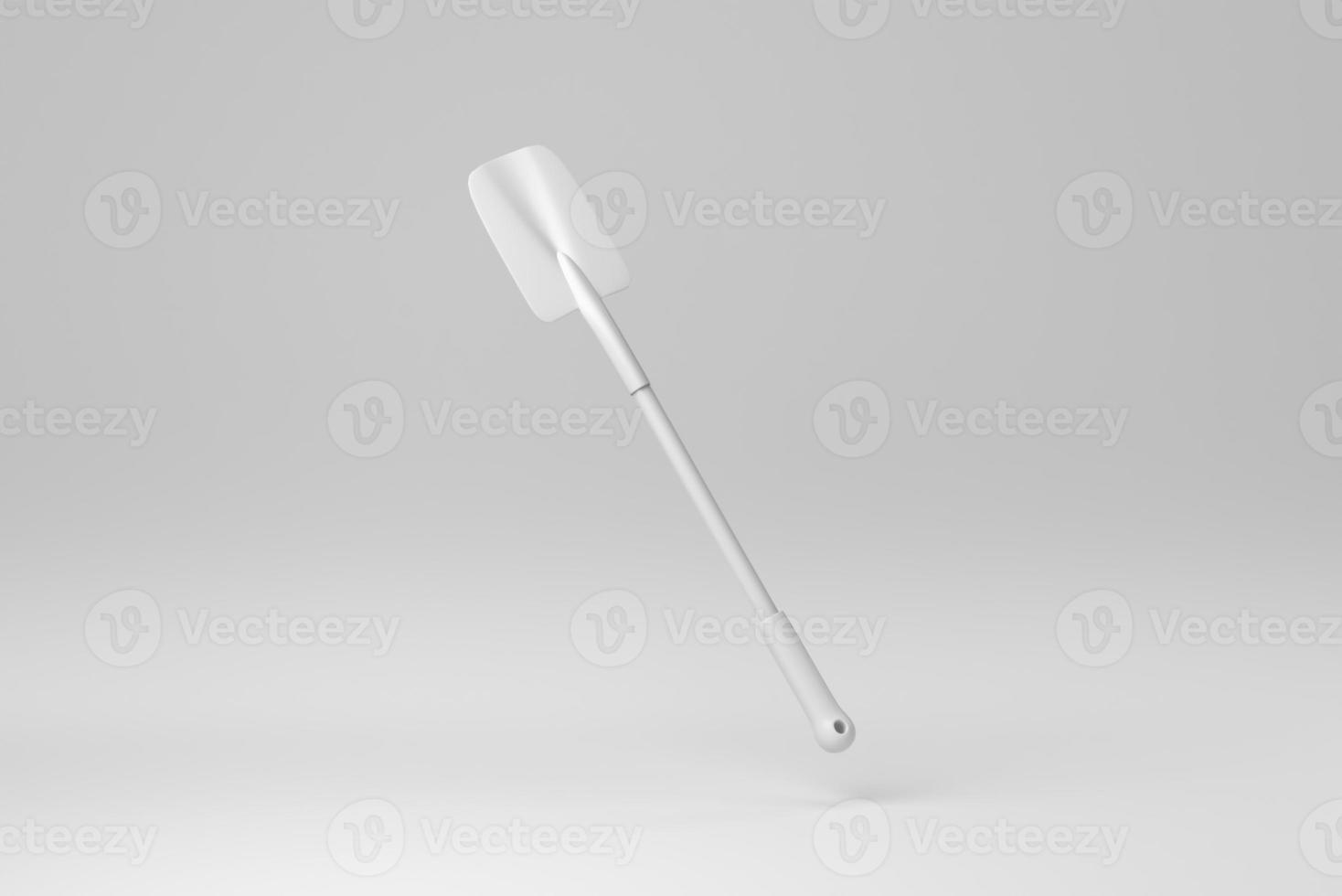 Shovel isolated on white background. minimal concept. monochrome. 3D render. photo