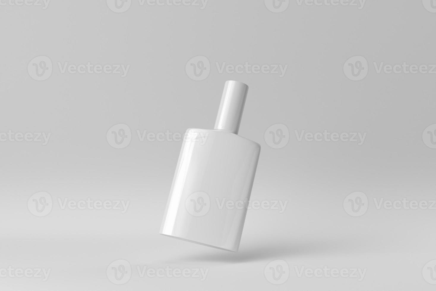 Cosmetic product display on a white background for skin care product presentation. 3D render. photo