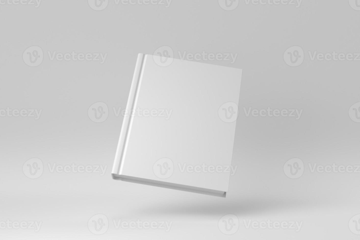 Book Cover closure on white background. for mockup scene. 3D render. photo