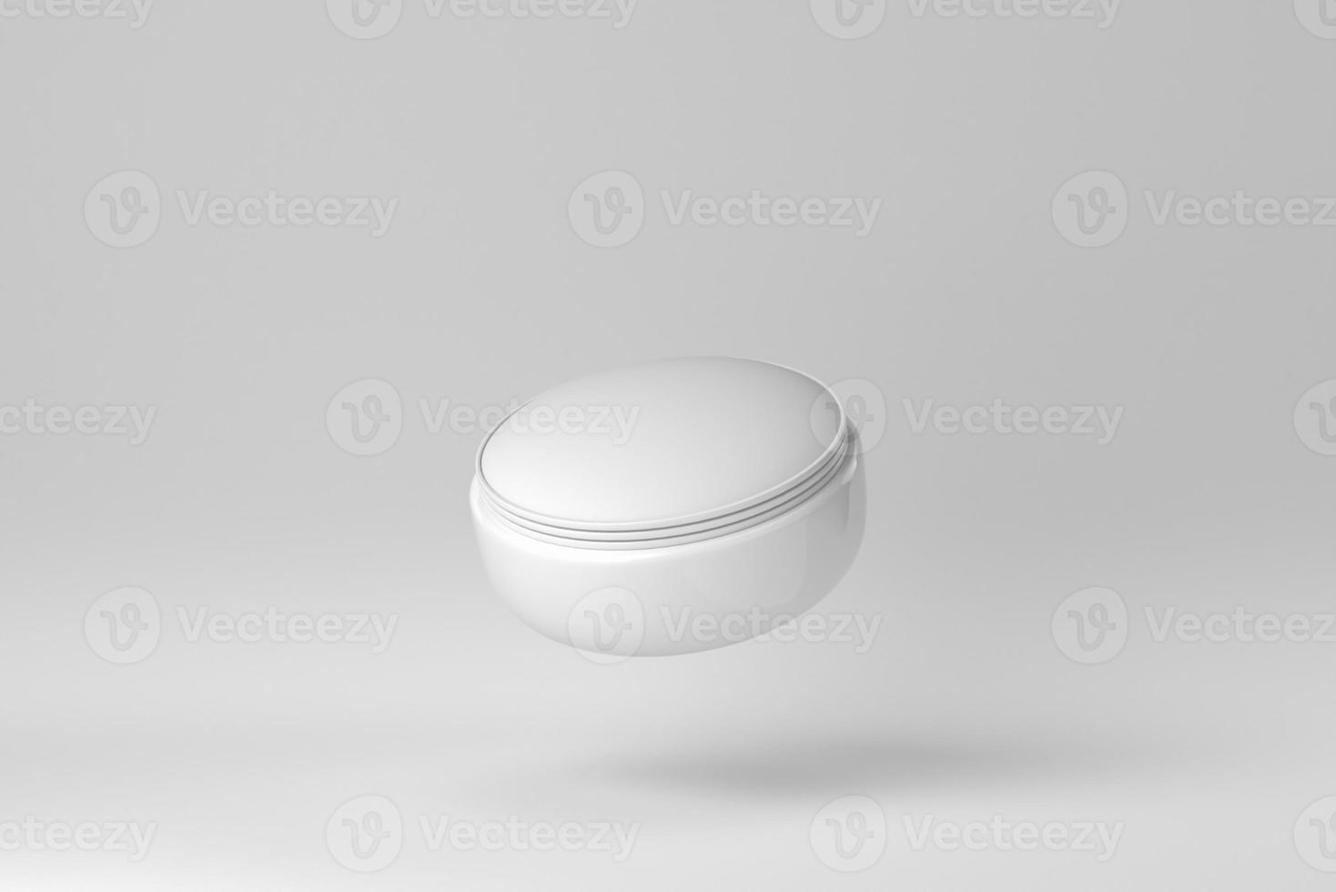 Cosmetic product brush, powder on a white background for skin care. 3D render. photo