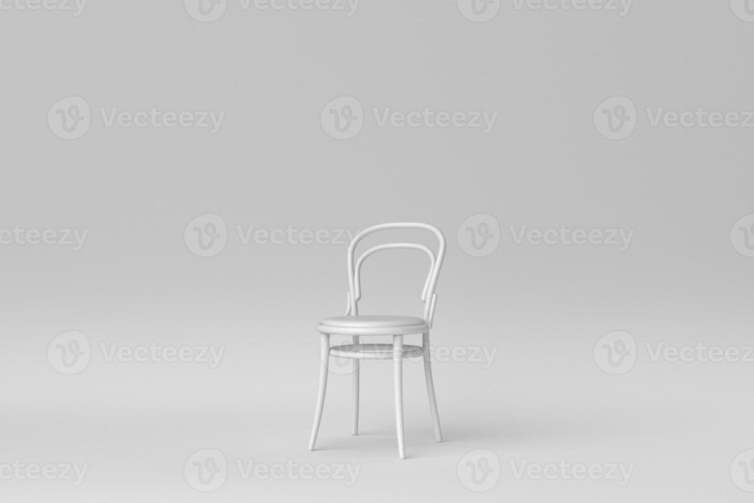 White modern chair on white background. minimal concept. 3D render. photo