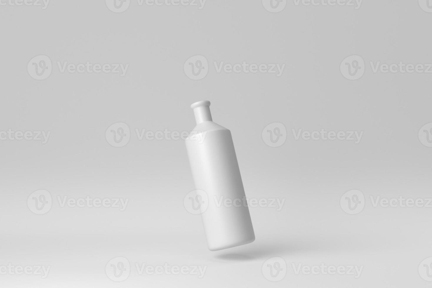 Ceramic vase on white background. minimal concept. 3D render. photo