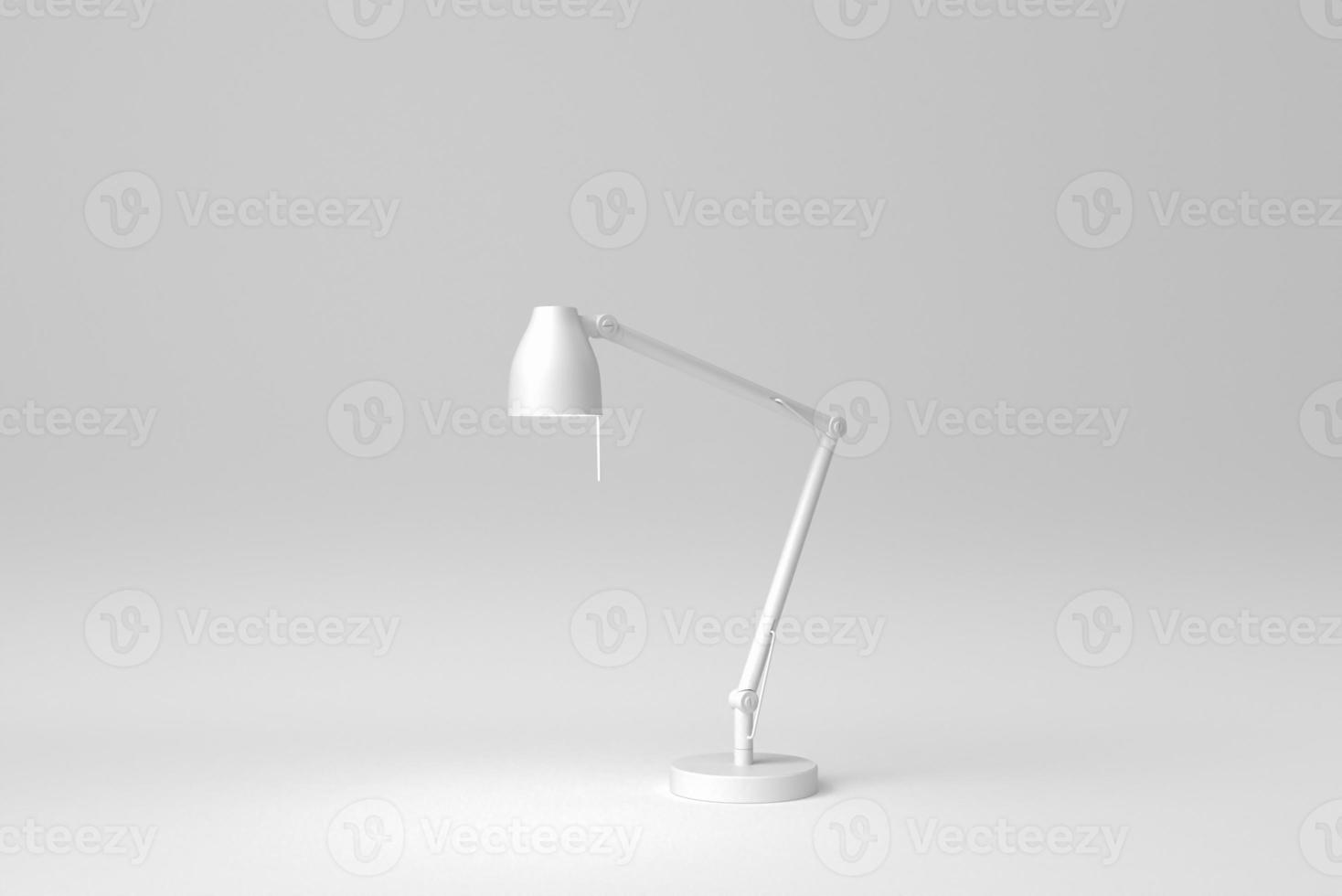Modern lamp or desk lamp on white background. minimal concept. 3D render. photo