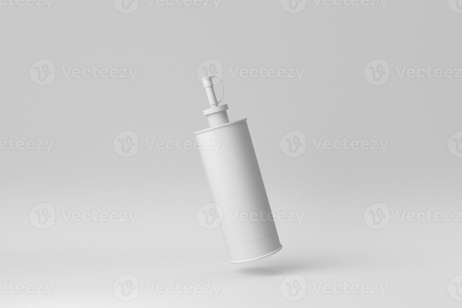 Sauce bottle on white background. Design Template, Mock up. 3D render. photo
