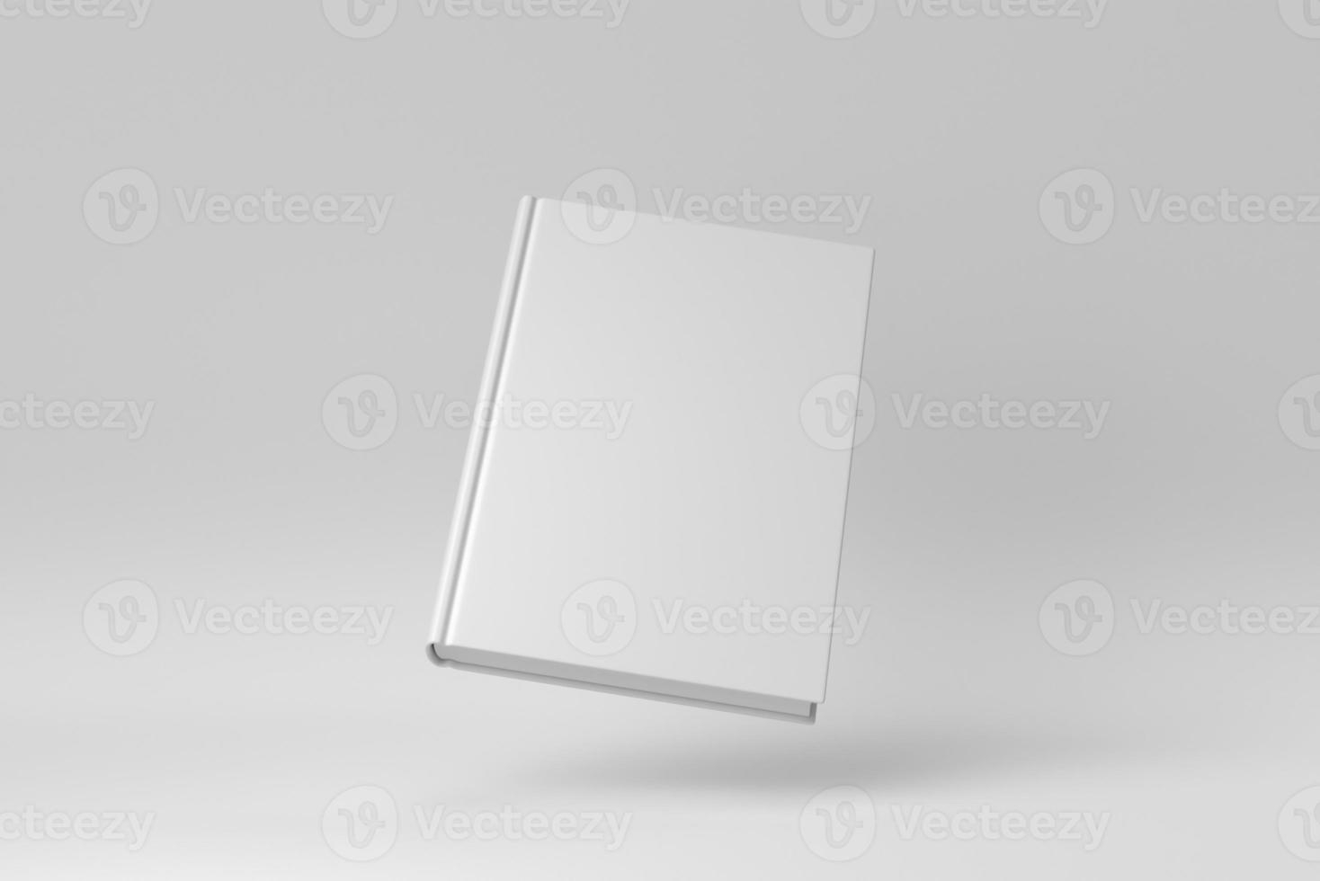 Book Cover closure on white background. for mockup scene. 3D render. photo