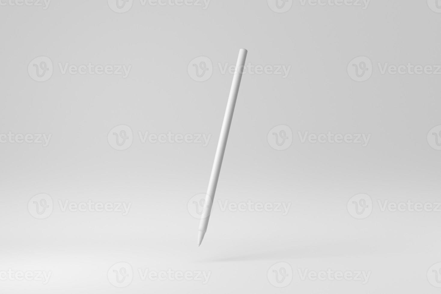 Pen on white background. Design Template, Mock up. 3D render. photo