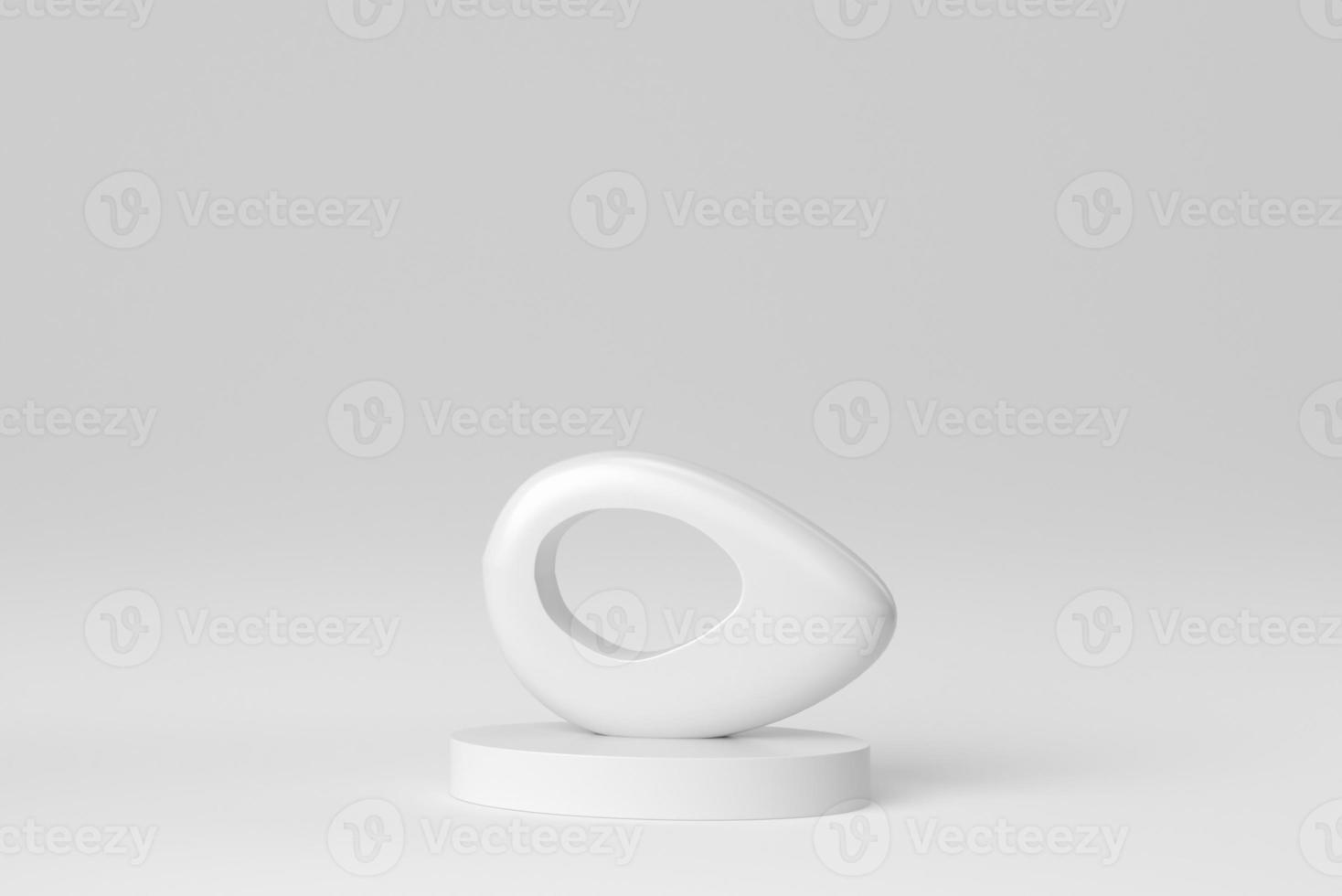 Abstract minimal modern on white background. Paper minimal concept. 3D render. photo