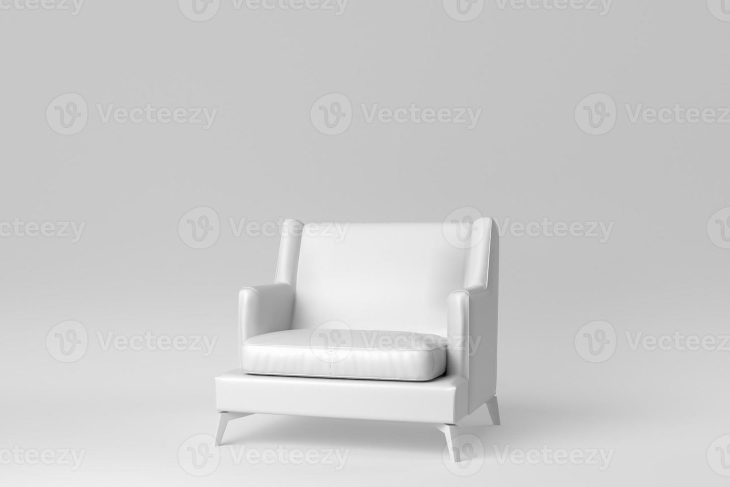 Sofa on white background. minimal concept. 3D render. photo