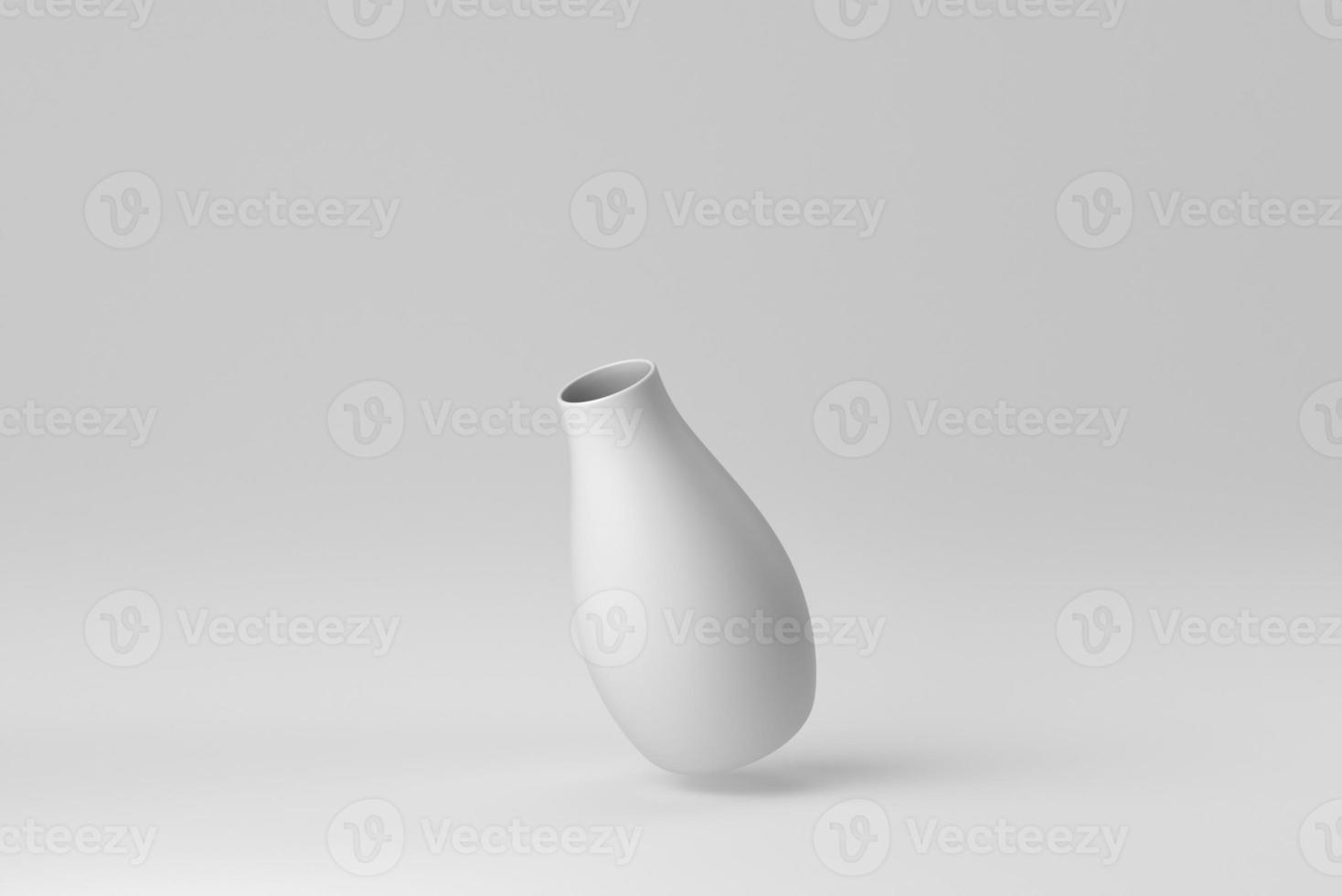 Pottery on white background. minimal concept. 3D render. photo
