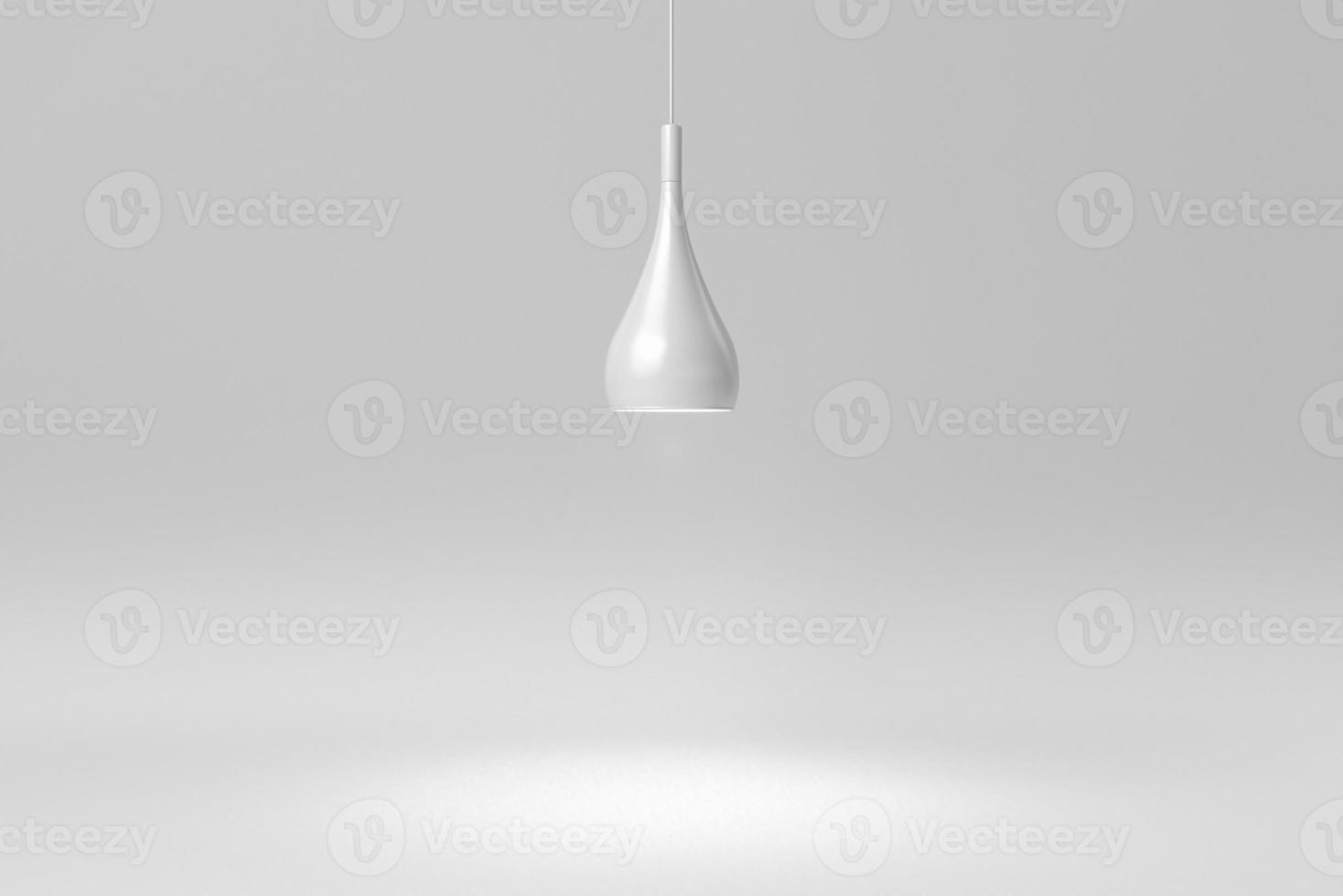 Ceiling lamp on white background. minimal concept. 3D render. photo