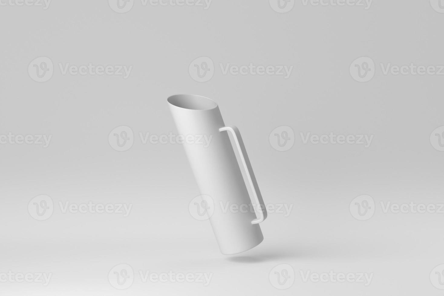 Jug or pitcher on white background. Design Template, Mock up. 3D render. photo