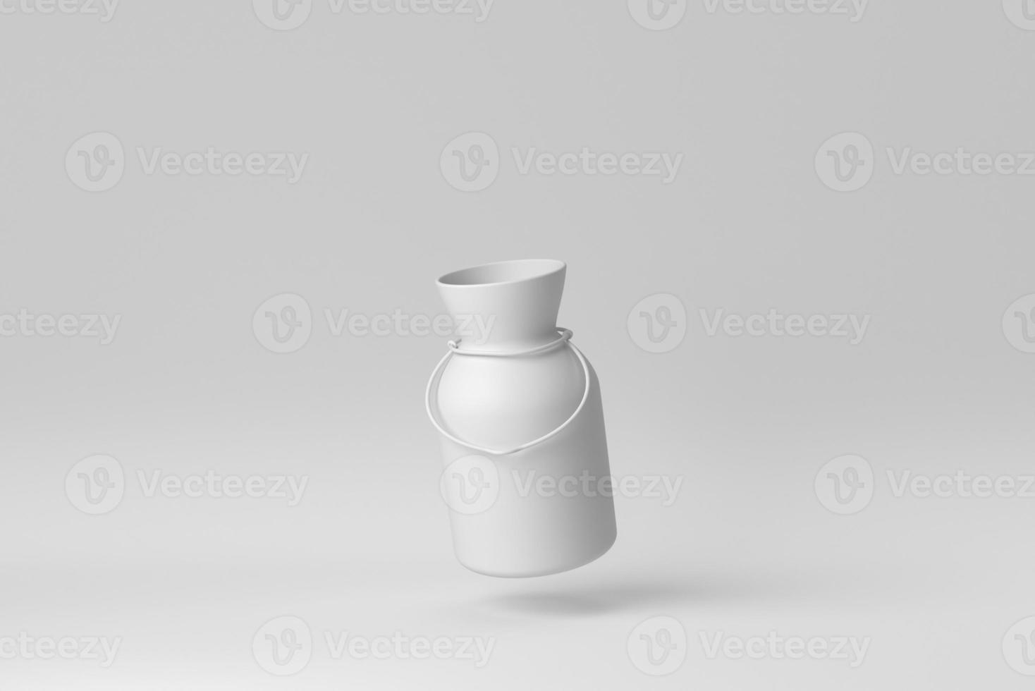 Ceramic vase on white background. minimal concept. 3D render. photo