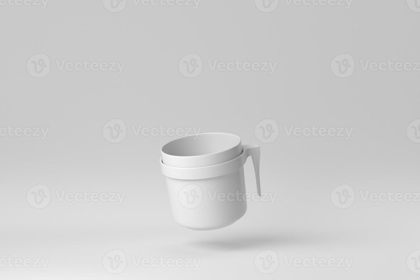 Coffee cup on white background. Design Template, Mock up. 3D render. photo