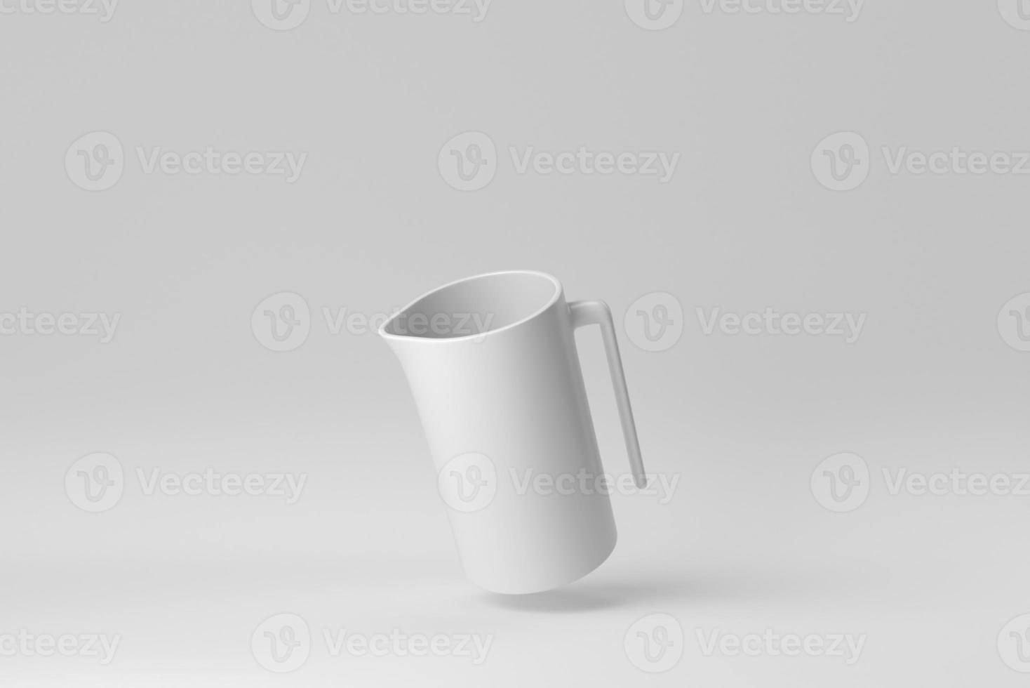 Jug or pitcher on white background. Design Template, Mock up. 3D render. photo