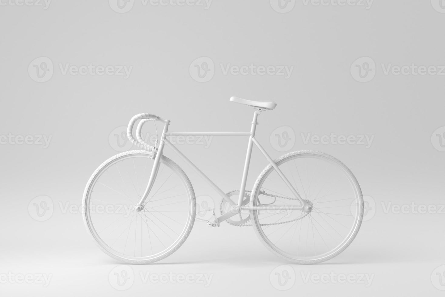 bicicleta de carretera sobre fondo blanco. plantilla de diseño, maqueta. procesamiento 3d foto