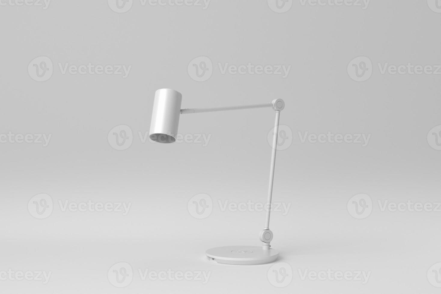 Modern lamp or desk lamp on white background. minimal concept. 3D render. photo