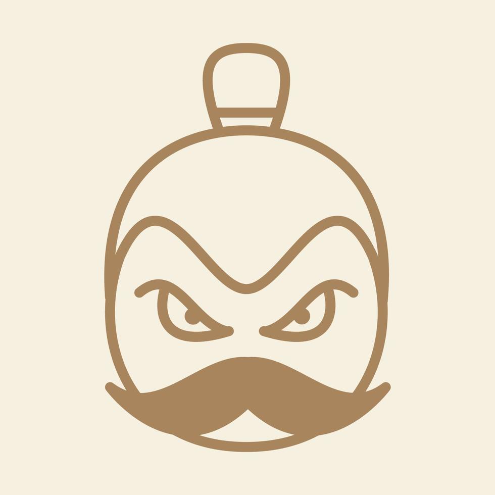 angry head sumo logo symbol icon vector graphic design