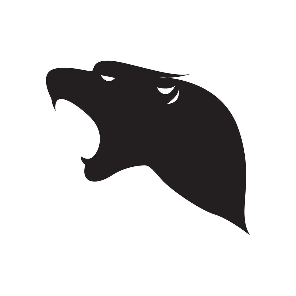side view panther roar logo symbol icon vector graphic design illustration idea creative