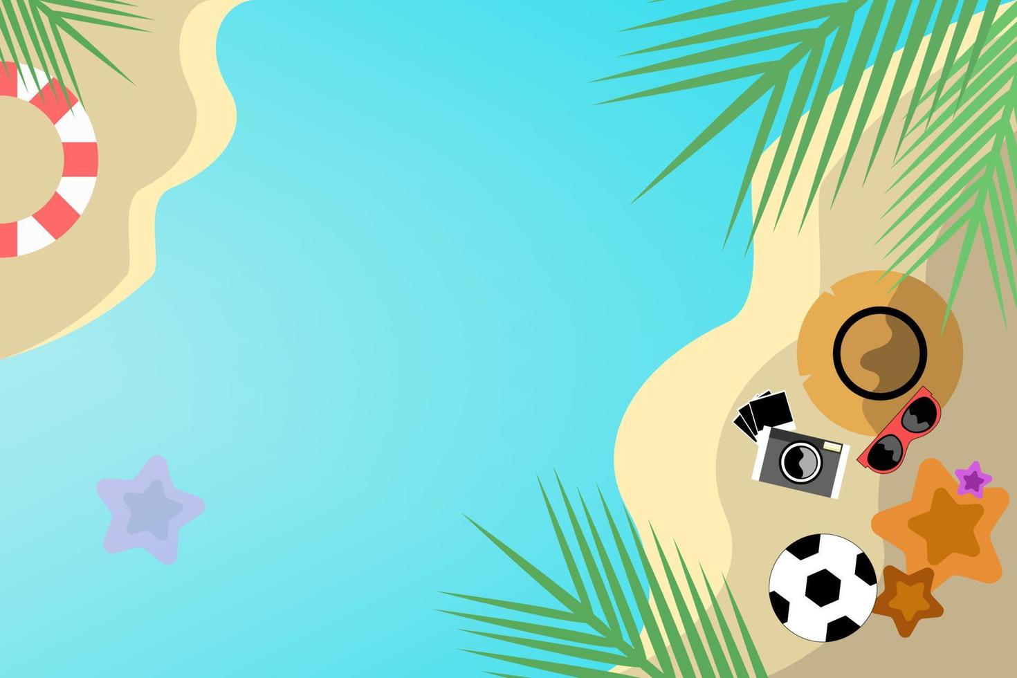 BEACH THEME - SUMMER BACKGROUND vector