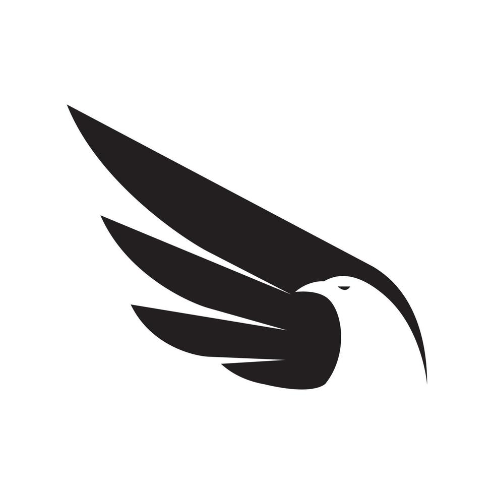 negative space wings with eagle logo design vector graphic symbol icon sign illustration creative idea