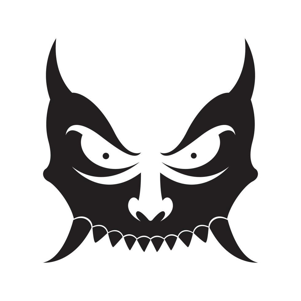monster mask culture black logo design vector graphic symbol icon sign illustration creative idea
