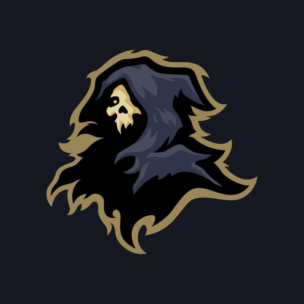 Grim reaper mascot logo free vector