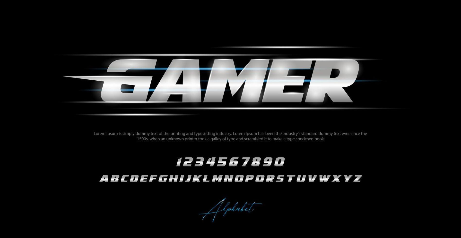 Modern Alphabet Font. Typography urban style fonts for technology, digital, movie logo design. vector illustration