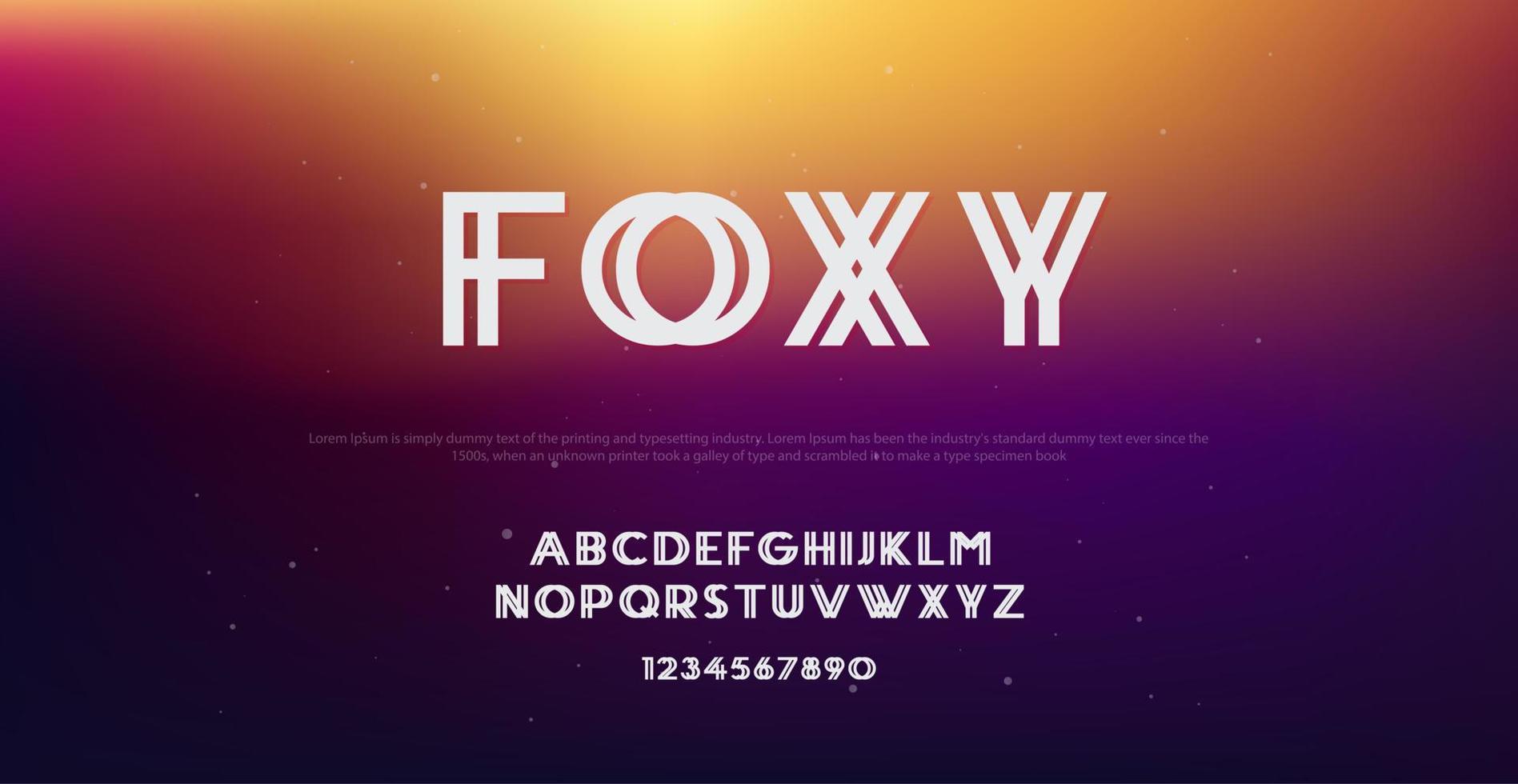 Modern Alphabet Font. Typography urban style fonts for technology, digital, movie logo design. vector illustration