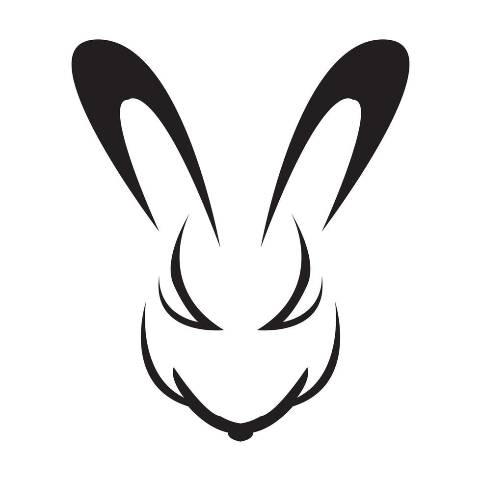 strong face rabbits logo design vector graphic symbol icon sign illustration creative idea