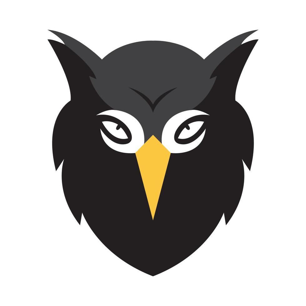 focus head owl face logo design vector graphic symbol icon sign illustration creative idea