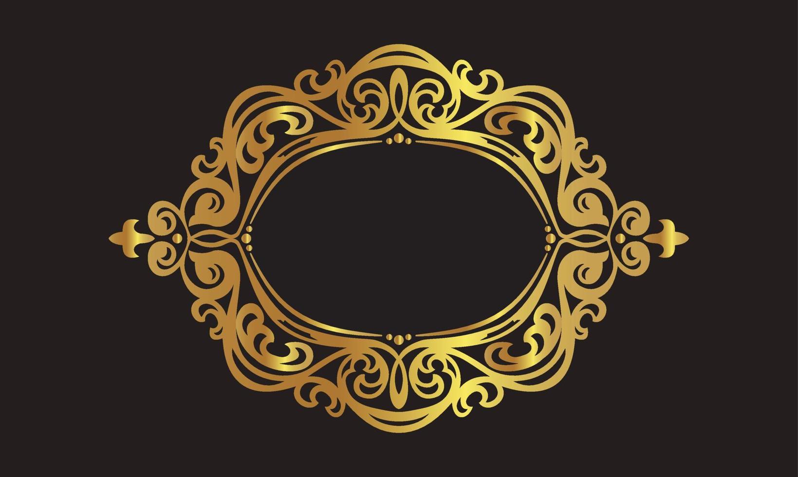 Luxury ornamental mandala design background in gold color vector