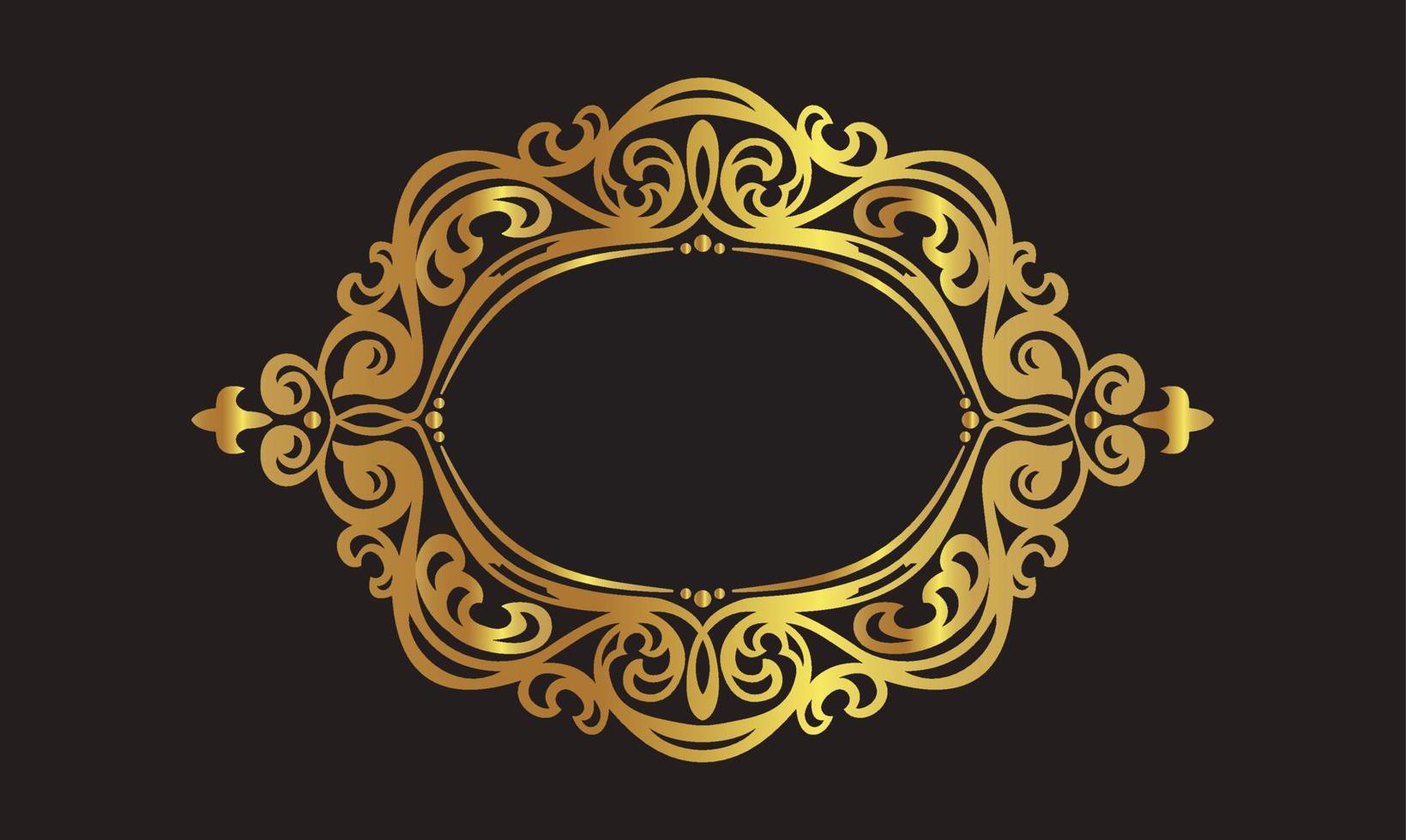 Luxury ornamental mandala design background in gold color vector