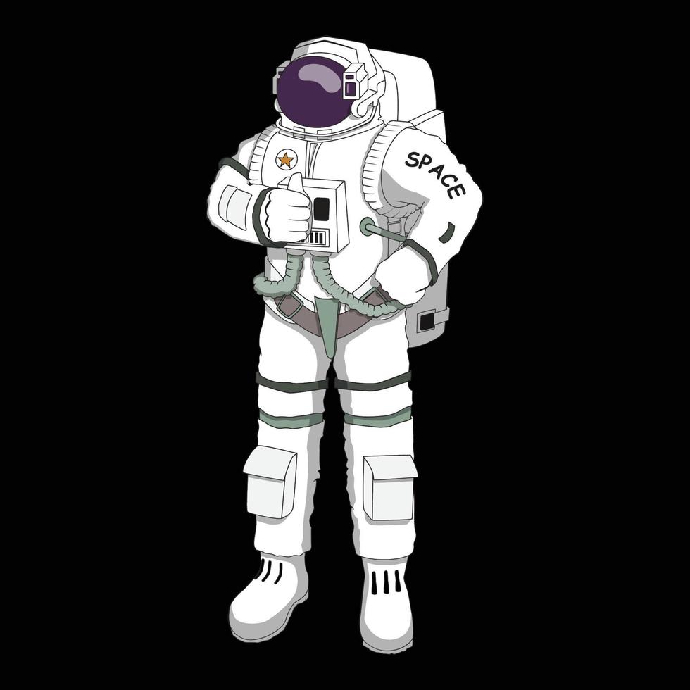 ilustración de un astronauta vector