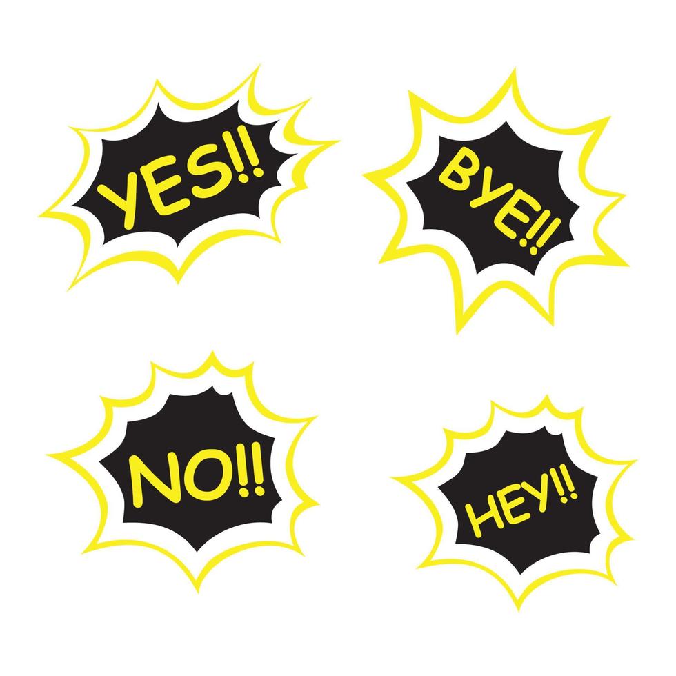 Comic text expresssion Exclamation vector