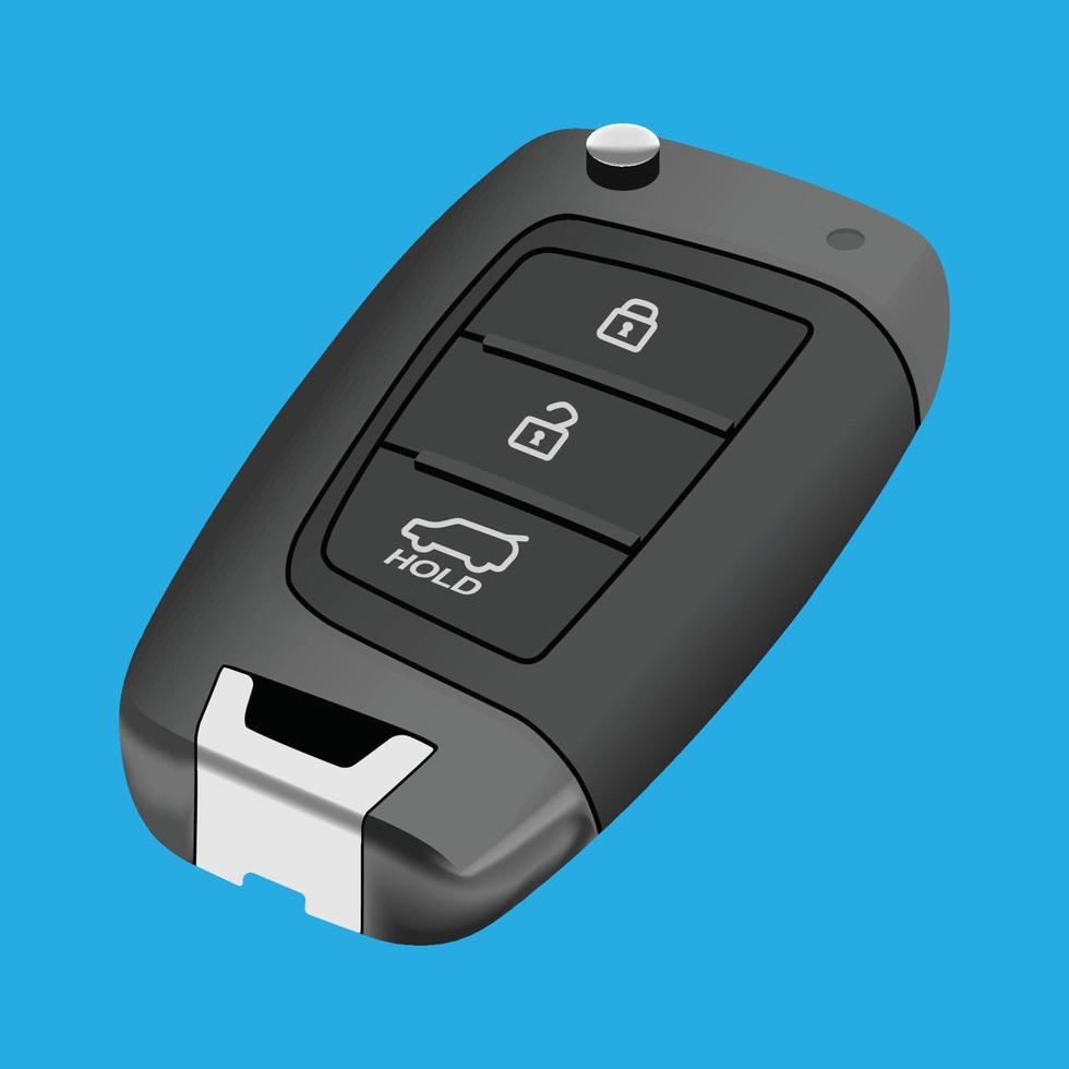 vector illustration of wireless car key remote