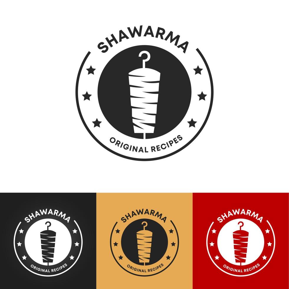 Shawarma logo for restaurants and markets. vector