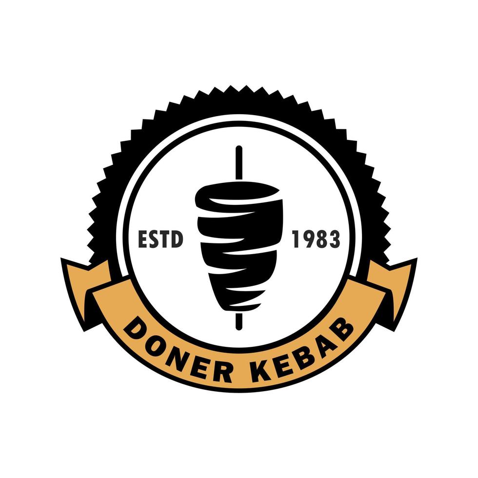 Doner Kebab Logo Icon. vector