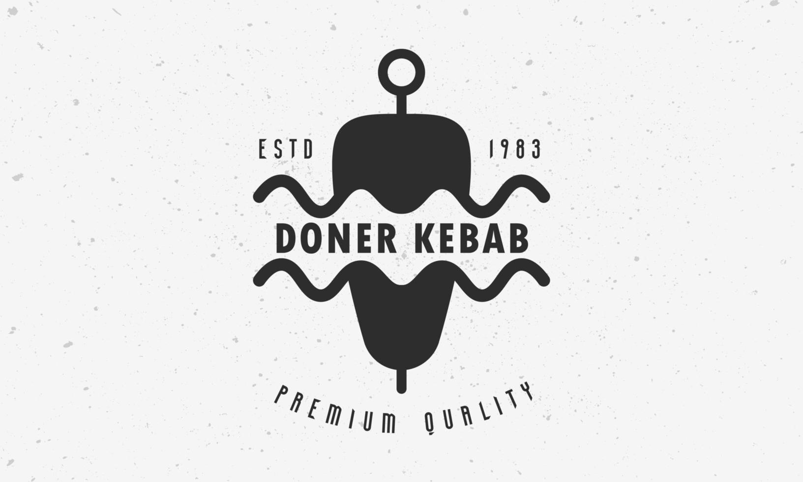 Doner Kebab Logo Icon. vector