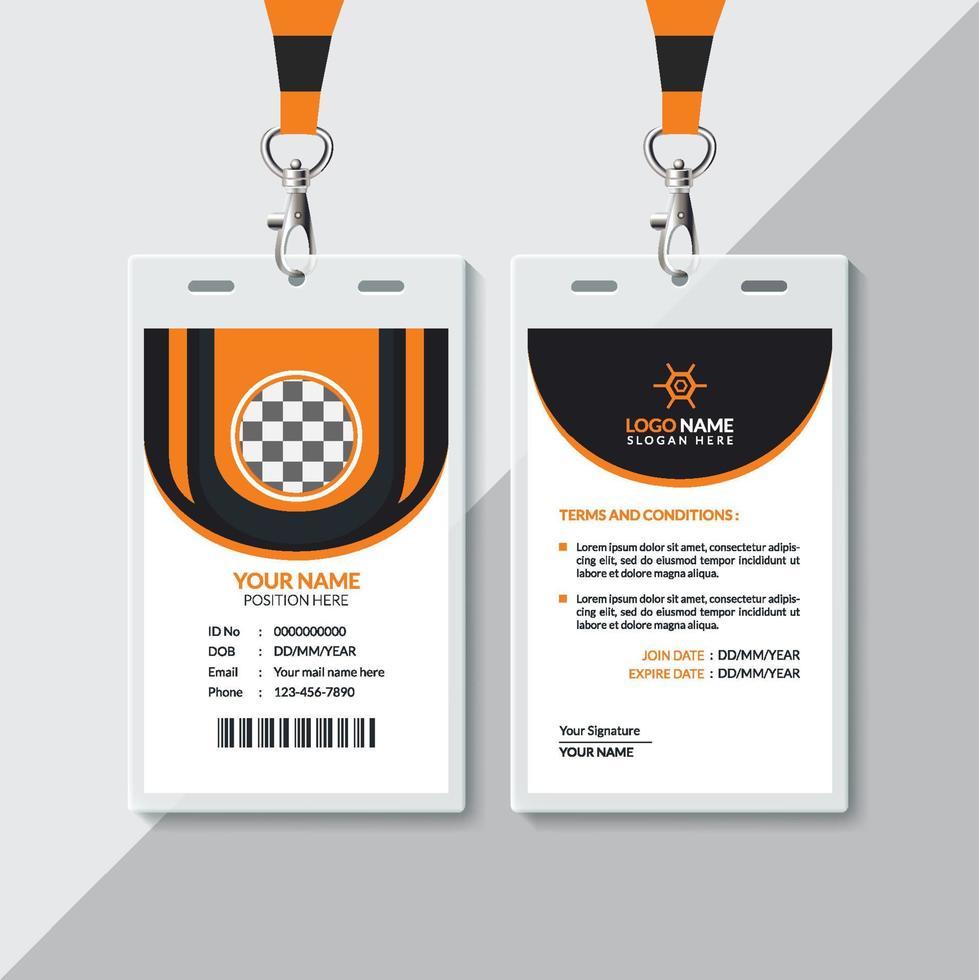 Creative ID Card Design Template vector