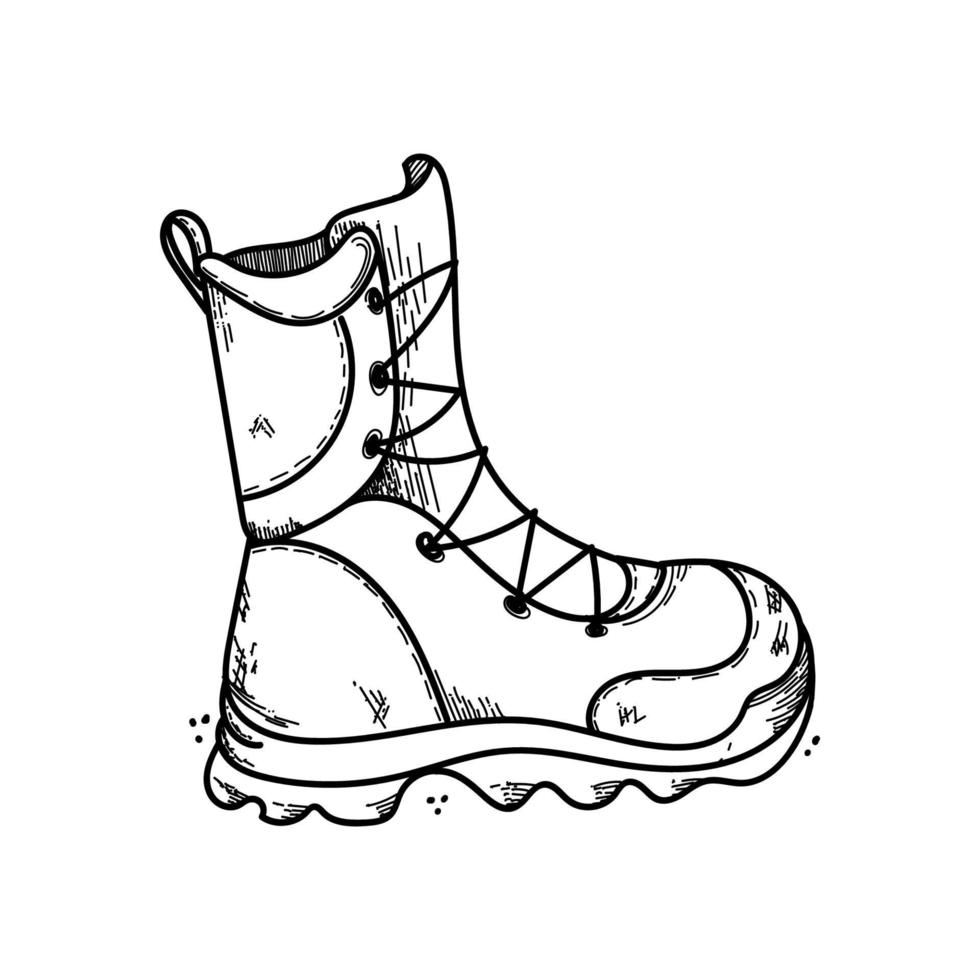 Hiking boot vector icon. filled flat sign for mobile concept and web design. Mens boots shoe glyph icon. Symbol, logo illustration.