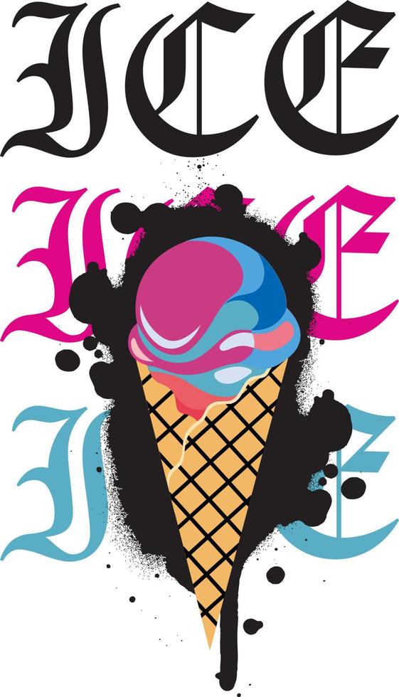 Ice Cream t shirt design ready to print vector