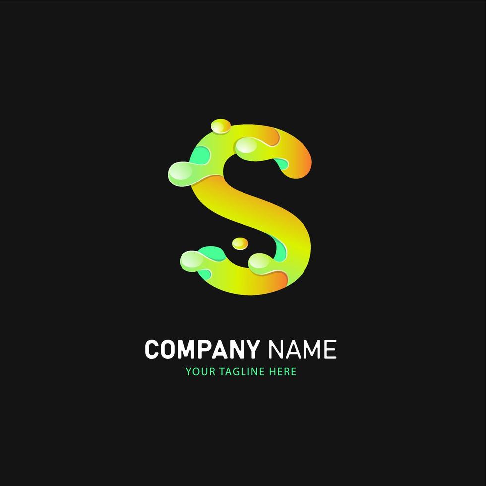 Letter S Logo Design, Colorful Logo Template vector